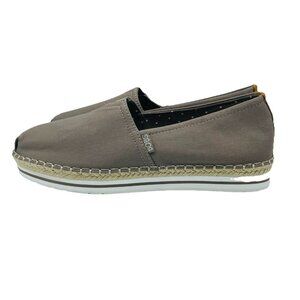 BOBS Skechers Shoes Womens Size 10 Gray Slip On Sneaker Espadrille Memory Foam